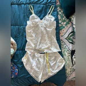 Betsey Johnson White Lace Pajama Set